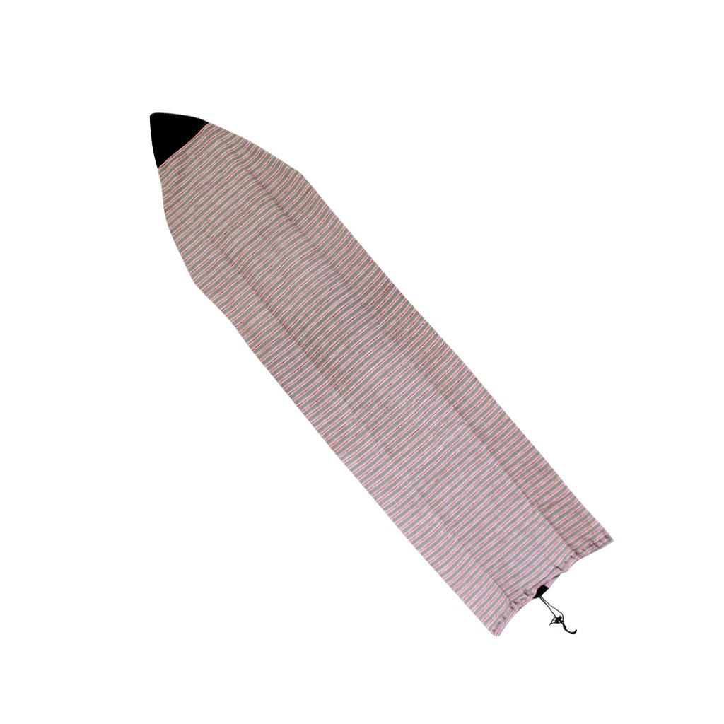 Maxbell Maxbell 7ft Surfboard Shortboard Striped Terry Cloth Sock Surf Board Cover Red Gray