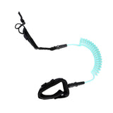 Maxbell Maxbell Surfboard Leash 5ft Coiled Stand UP Paddle Board Leash 7mm Cord Clear Blue