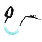 Maxbell Maxbell Surfboard Leash 5ft Coiled Stand UP Paddle Board Leash 7mm Cord Clear Blue
