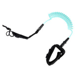 Maxbell Maxbell Surfboard Leash 5ft Coiled Stand UP Paddle Board Leash 7mm Cord Clear Blue