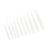 Maxbell 10 Pcs Claw Stiletto Nail Tips Divot False Fake Long Clear Full Well Nails