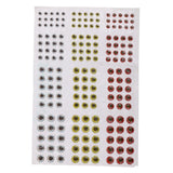 Maxbell Maxbell 183Pcs Mixed Size 3/4/5/6mm Fishing Lure Eyes for Fly Tying Jigs Craft Dolls