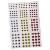 Maxbell Maxbell 183Pcs Mixed Size 3/4/5/6mm Fishing Lure Eyes for Fly Tying Jigs Craft Dolls