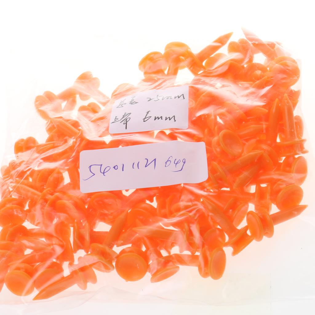 Maxbell Maxbell 100 Pcs/Pack Professional 25mm 0.98" Plastic Castle Golf Tees Orange