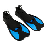 Maxbell Kid Adult Full Foot Short Fins Scuba Diving Swim Training Flippers Blue S - Aladdin Shoppers