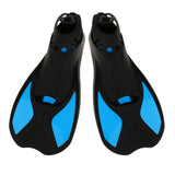 Maxbell Kid Adult Full Foot Short Fins Scuba Diving Swim Training Flippers Blue S - Aladdin Shoppers