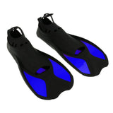 Maxbell Kid Adult Full Foot Short Fins Scuba Diving Swim Training Flippers Blue S - Aladdin Shoppers