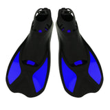 Maxbell Kid Adult Full Foot Short Fins Scuba Diving Swim Training Flippers Blue S - Aladdin Shoppers