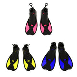 Maxbell Kid Adult Full Foot Short Fins Scuba Diving Swim Training Flippers Blue S - Aladdin Shoppers