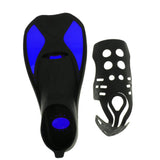 Maxbell Kid Adult Full Foot Short Fins Scuba Diving Swim Training Flippers Blue XL - Aladdin Shoppers