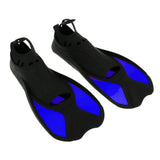 Maxbell Kid Adult Full Foot Short Fins Scuba Diving Swim Training Flippers Blue XL - Aladdin Shoppers