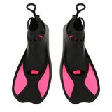 Maxbell Kid Adult Full Foot Short Fins Scuba Diving Swim Training Flippers Rosy XXS - Aladdin Shoppers