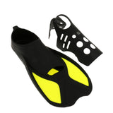 Maxbell Kid Adult Full Foot Short Fins Scuba Diving Swim Training Flipper Yellow XXS - Aladdin Shoppers