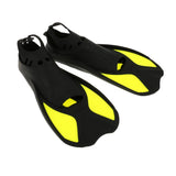 Maxbell Kid Adult Full Foot Short Fins Scuba Diving Swim Training Flipper Yellow XXS - Aladdin Shoppers