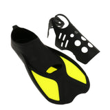 Maxbell Kid Adult Full Foot Short Fins Scuba Diving Swim Training Flippers Yellow XS - Aladdin Shoppers