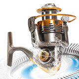 Maxbell 6000 Saltwater Freshwater Spinning Fishing Reels with 11 Bearings Champagne - Aladdin Shoppers