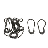 Maxbell 10x Zipper Pulls Cord Rope Ends Lock Zip Slider For Clothing/Bags Black - Aladdin Shoppers