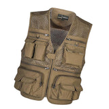 Maxbell Multi Pocket Photography Fishing Mesh Vest Outdoor Travel Quick-Dry Jacket L - Aladdin Shoppers