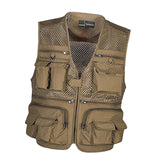 Maxbell Multi Pocket Photography Fishing Mesh Vest Outdoor Travel Quick-Dry Jacket L - Aladdin Shoppers