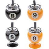 Maxbell Collectible Gift Aluminum Pool Billiard Ball Ashtray no base Black 8 - Aladdin Shoppers