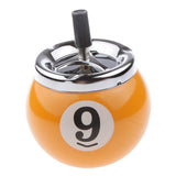 Maxbell Collectible Gift Aluminum Pool Billiard Ball Ashtray no base Yellow 9 - Aladdin Shoppers