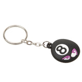 Maxbell Rubber Cute Expression Billiard Ball Design Key Chain Keyring - Black 8 - Aladdin Shoppers