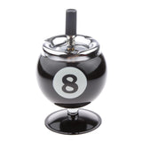 Maxbell Collectible Gift Aluminum Pool Billiard Ball Ashtray with base Black 8 - Aladdin Shoppers