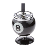 Maxbell Collectible Gift Aluminum Pool Billiard Ball Ashtray with base Black 8 - Aladdin Shoppers