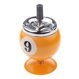 Maxbell Collectible Gift Aluminum Pool Billiard Ball Ashtray with base Yellow 9 - Aladdin Shoppers