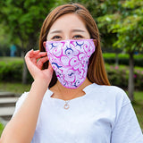 Maxbell Breathable Sun UV Block Mask Protection Neck Face Sports Wear Purple Print