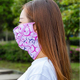 Maxbell Breathable Sun UV Block Mask Protection Neck Face Sports Wear Purple Print - Aladdin Shoppers