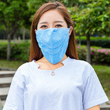 Maxbell Breathable Sun UV Block Mask Protection Neck Face Sports Wear Blue Dots - Aladdin Shoppers