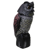 Maxbell 2 Pieces Realistic Owl Decoy With Rotating Head Bird Pigeon Crow Scarer Scarecrow - Aladdin Shoppers