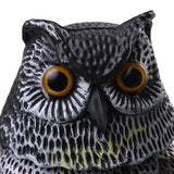 Maxbell 2 Pieces Realistic Owl Decoy With Rotating Head Bird Pigeon Crow Scarer Scarecrow - Aladdin Shoppers