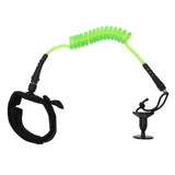 Maxbell Maxbell Adjustable Bodyboard Surfboard Coiled Bicep Wrist Leash Black, green