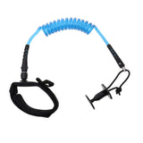 Maxbell Maxbell Adjustable Bodyboard Surfboard Coiled Bicep Wrist Leash Black, sky blue