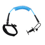 Maxbell Maxbell Adjustable Bodyboard Surfboard Coiled Bicep Wrist Leash Black, sky blue