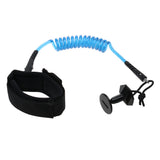 Maxbell Maxbell Adjustable Bodyboard Surfboard Coiled Bicep Wrist Leash Black, sky blue