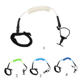 Maxbell Maxbell Adjustable Bodyboard Surfboard Coiled Bicep Wrist Leash Black, sky blue