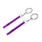 Maxbell 2pcs Outdoor Survival Camping Training Emergency Safety Whistle Purple - Aladdin Shoppers