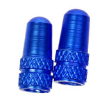 Maxbell Maxbell 2pcs Cycling MTB Bike Aluminum Alloy Presta Valve Cap Dust Cover Dark Blue