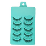 Maxbell 5 Pairs Fashion Beauty Makeup Handmade False Eyelashes Messy Cross Style