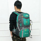 Maxbell 40L Waterproof Outdoor Climbing Backpack Camping Hiking Rucksack Bag Blue - Aladdin Shoppers