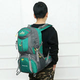 Maxbell 40L Waterproof Outdoor Climbing Backpack Camping Hiking Rucksack Bag Blue - Aladdin Shoppers