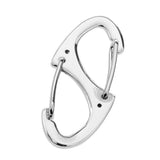 Maxbell Maxbell Portable 8-Shape Carabiner Snap Clip Hook Key Chain Camping Hiking Silver