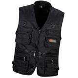 Maxbell Men's Multi Pocket Zip Hunting Fishing Travel Outdoor Vest Black XXXL - Aladdin Shoppers