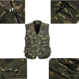 Maxbell Men's Multi Pocket Camouflage Casual Vest Hunting Fishing Outdoor Jacket L - Aladdin Shoppers