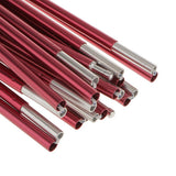 Maxbell Maxbell Aluminum Alloy 11 Section Spare Replacement Tent Poles 465cm Dark red