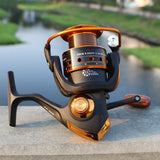 Maxbell 13BB Left or Right Hand Interchangeable Rocker Arm Fishing Reels AX6000 - Aladdin Shoppers