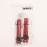 Maxbell 1 Pair 22.2MM Mountain Bike Bicycle Aluminum Handlebar Bar End Grip Red - Aladdin Shoppers